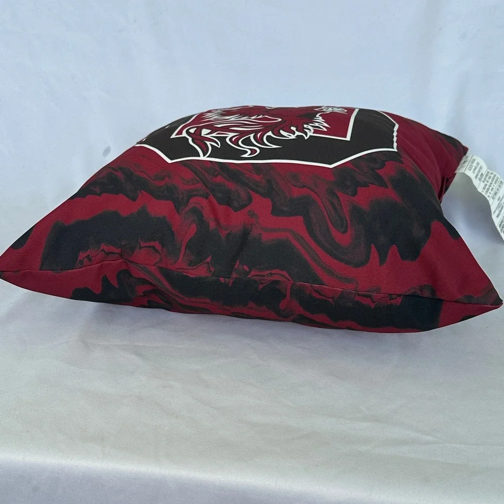 South Carolina Gamecocks College Covers Garnet Black Marbled‎ Throw Pillow NCAA